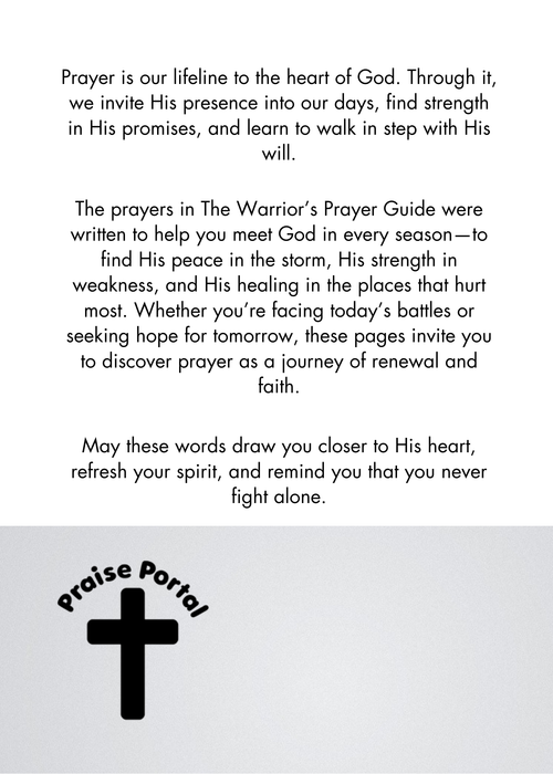The Warrior's Prayer Guide (Guided Prayers)